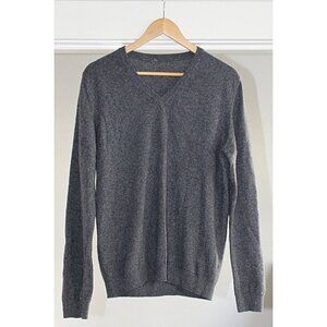 Annapurna - Men's 100% Cashmere V-Neck Pullover Sweater - made in Italy, Lrg